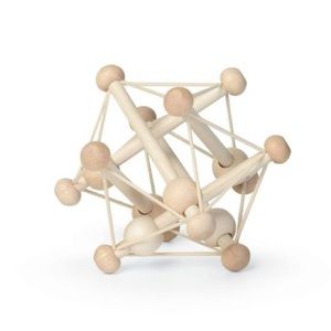 Manhattan Toy Skwish Natural Rattle Teether Grasping Activity Montessori Wooden